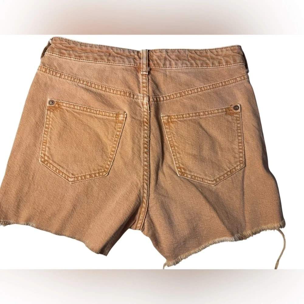 Anthropologie Shorts Womens 25 Yellow Gold Denim Pilcro Distressed Cut Offs - Picture 8 of 11